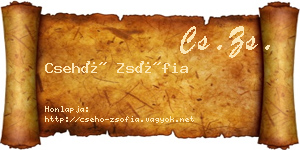 Csehó Zsófia névjegykártya