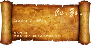Csehó Zsófia névjegykártya