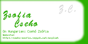 zsofia cseho business card
